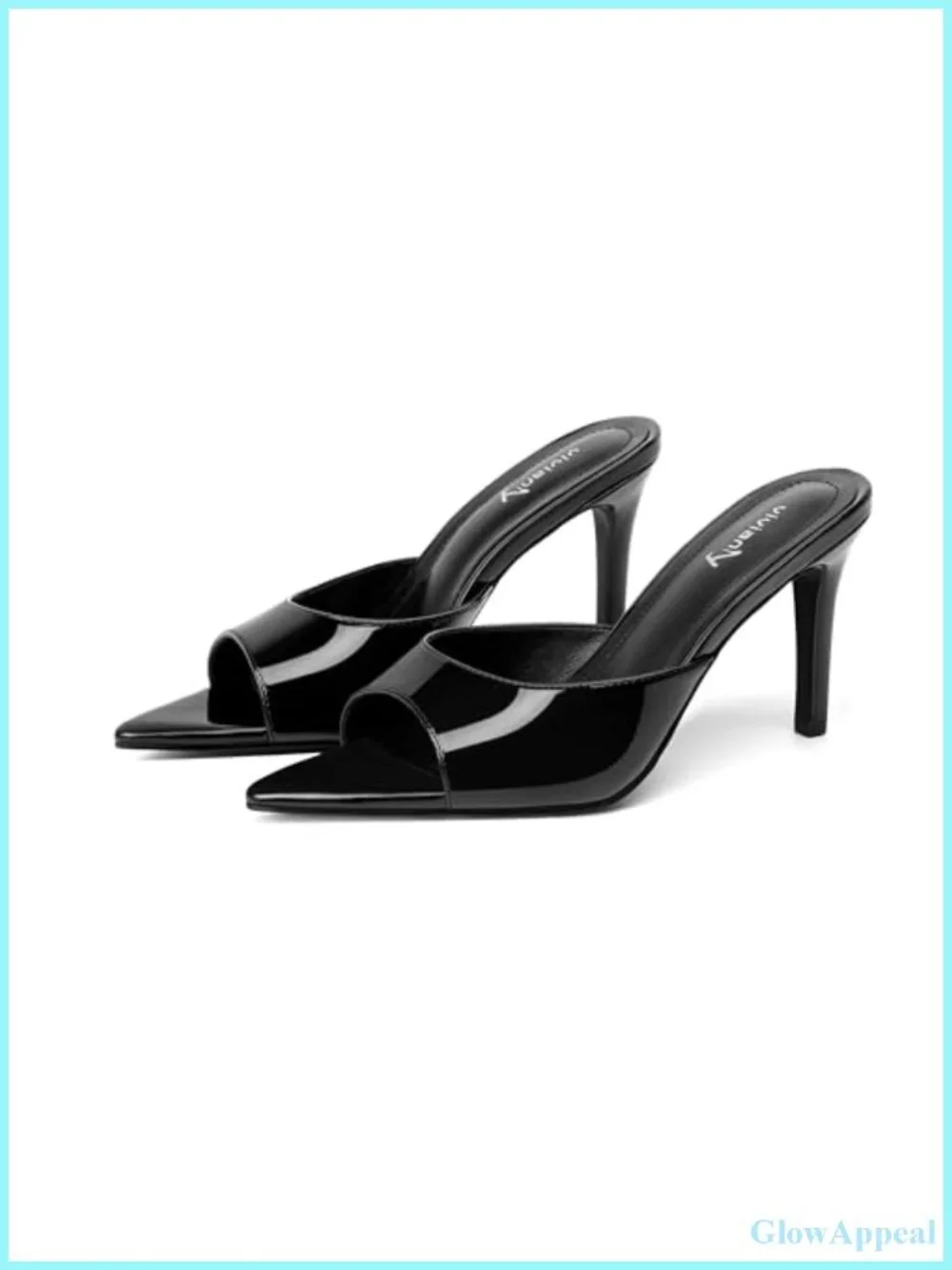 Transparent Stiletto Heel Sandals Women Pointed Toe Slip On Mules Clear Strappy